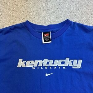 Vintage 90's Y2K Nike Kentucky Wildcats Center Swoosh Blue Shirt XL